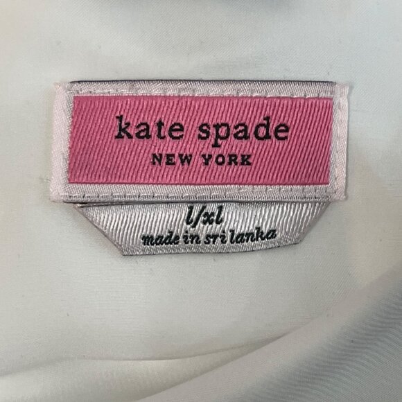 Kate Spade New York White Mrs. Embroidered Initials Bathrobe Sz L/XL - New - Picture 7 of 11